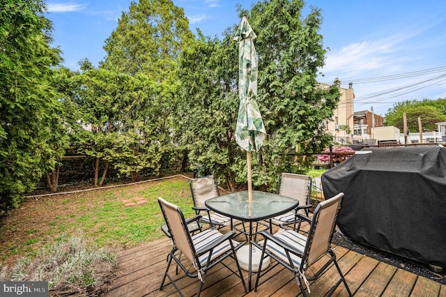 4037 Mitchell St, Philadelphia, PA 19128 - deck with outdoor dining area and grilling area