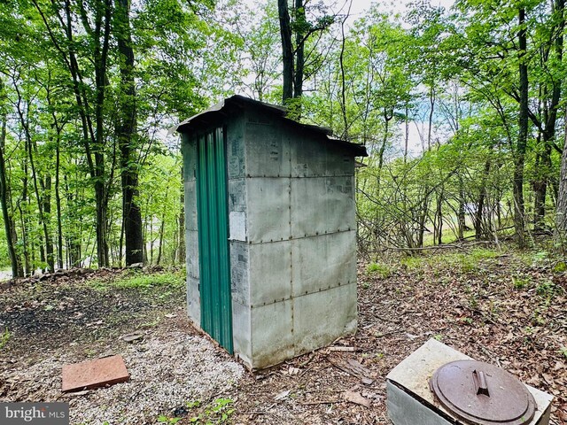 view of shed