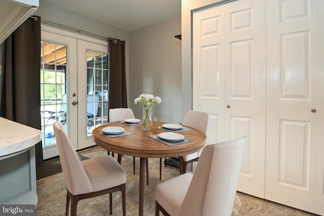dining room with french doors