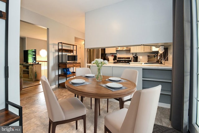 view of dining space