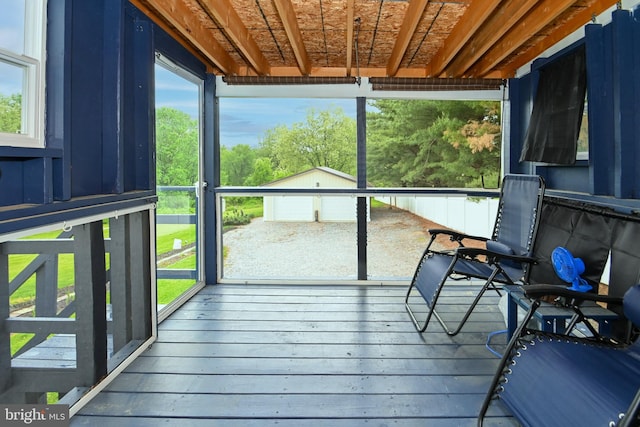 sunroom / solarium with plenty of natural light