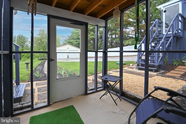 view of sunroom / solarium