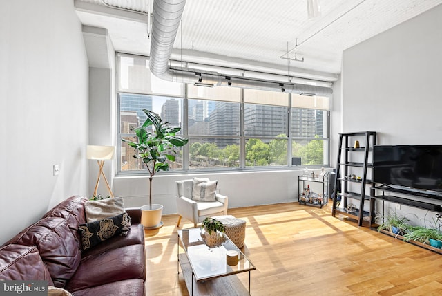 2200 Arch St Unit 409, Philadelphia, PA 19103 - living area featuring wood finished floors