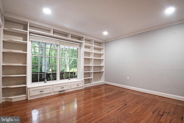 9190 Balsam Run, Bel Alton, MD 20611 - unfurnished room featuring ornamental molding, baseboards, visible vents, and wood finished floors