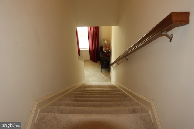 178 Creekside Way, Burlington, NJ 08016 - staircase with carpet flooring and baseboards