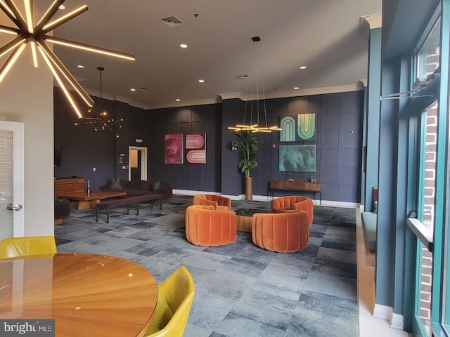 community lobby featuring visible vents