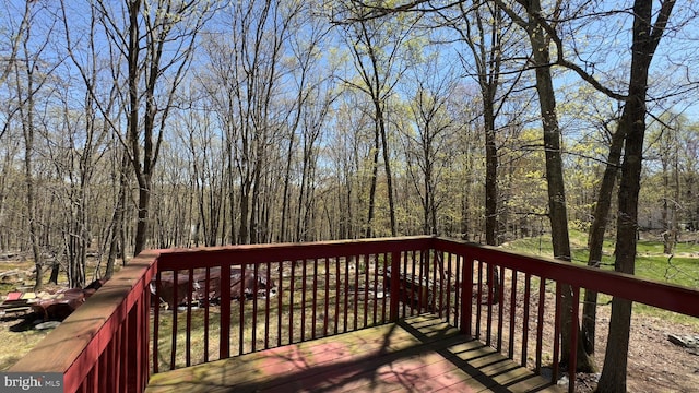 view of wooden deck