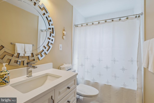 101 Oakmont Ct NE, Vienna, VA 22180 - full bathroom featuring vanity, toilet, and a shower with curtain