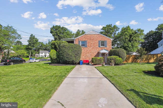 101 Oakmont Ct NE, Vienna, VA 22180 - traditional-style home with brick siding and driveway