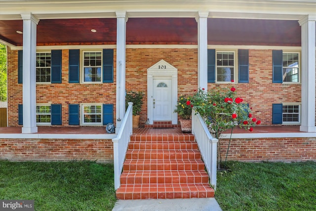 101 Oakmont Ct NE, Vienna, VA 22180 - doorway to property featuring brick siding