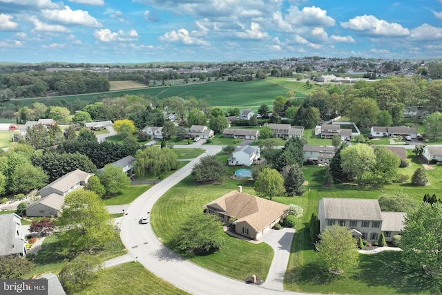 drone / aerial view featuring a residential view