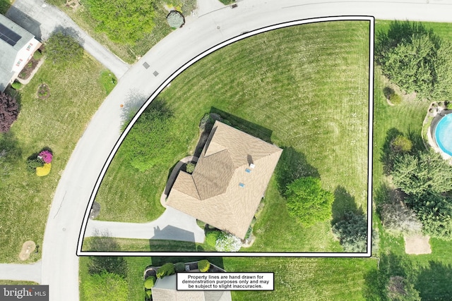 birds eye view of property