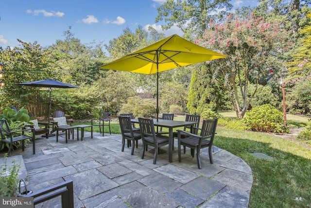 view of patio / terrace featuring outdoor dining area