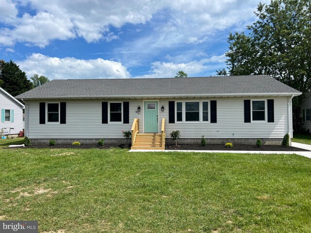 54 Bryan Dr, Rehoboth Beach, DE 19971 - single story home with a front yard and a shingled roof
