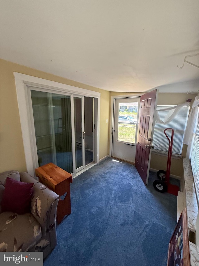 166 Elmtowne Blvd, Hammonton, NJ 08037 - doorway to outside featuring carpet floors and baseboards