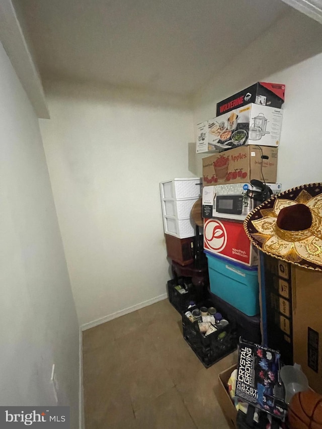 view of storage area