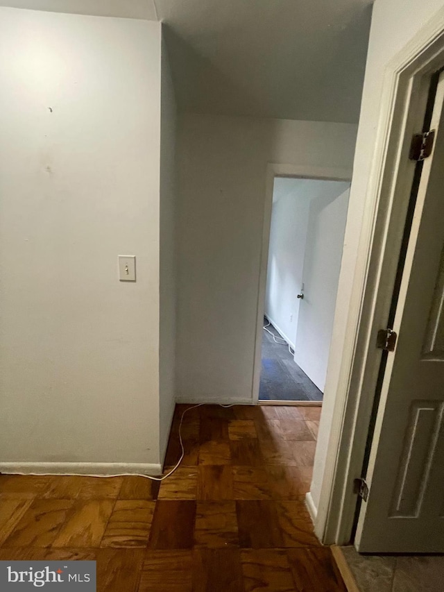 corridor with baseboards