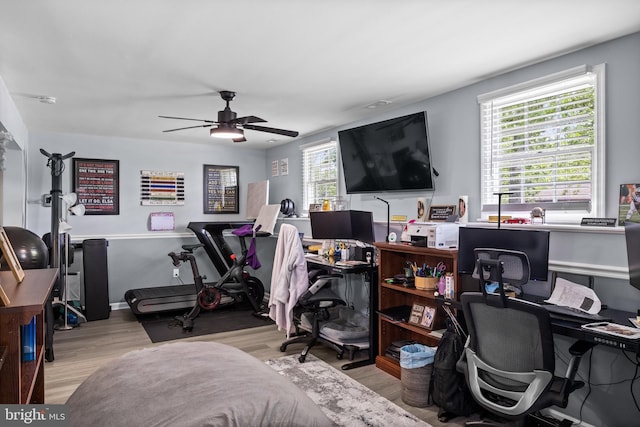 1694 Atkins Ave, Thorofare, NJ 08086 - office featuring ceiling fan and wood finished floors