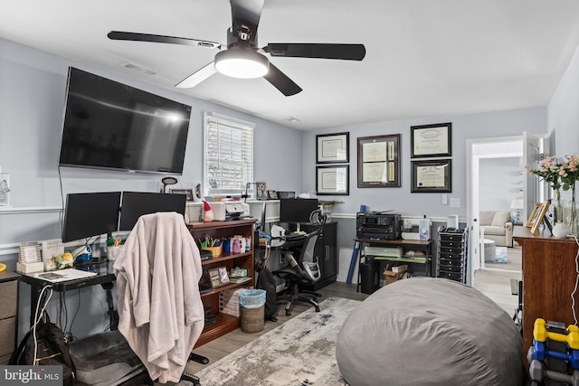 1694 Atkins Ave, Thorofare, NJ 08086 - office featuring wood finished floors and ceiling fan