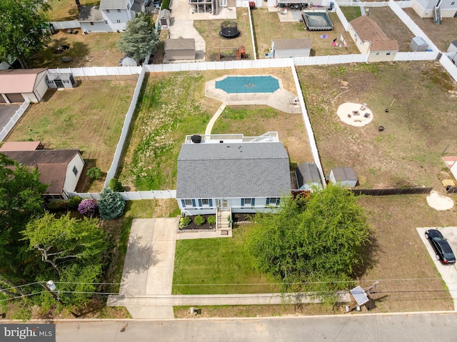 1694 Atkins Ave, Thorofare, NJ 08086 - aerial perspective of suburban area featuring a pool area