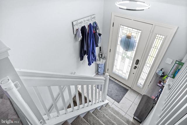 1694 Atkins Ave, Thorofare, NJ 08086 - tiled foyer with stairway