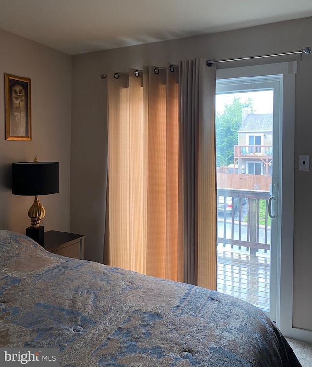 bedroom featuring access to exterior