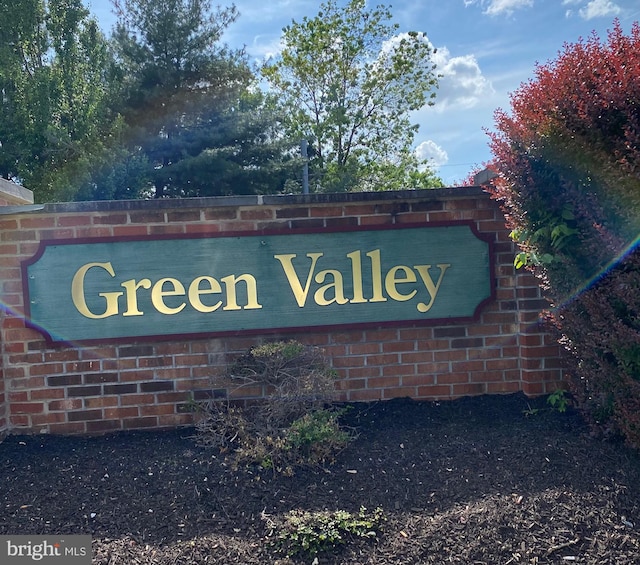 view of community sign