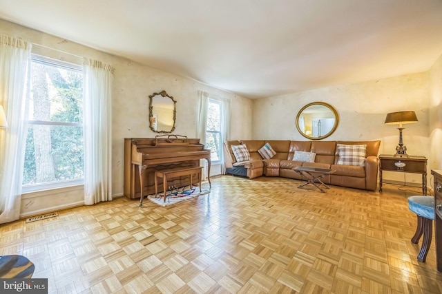 living area with healthy amount of natural light