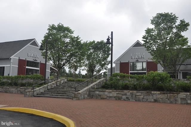 exterior space featuring stairway