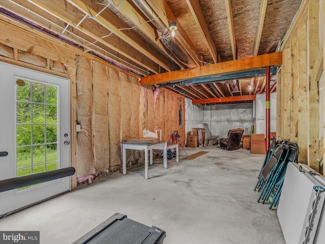 view of basement