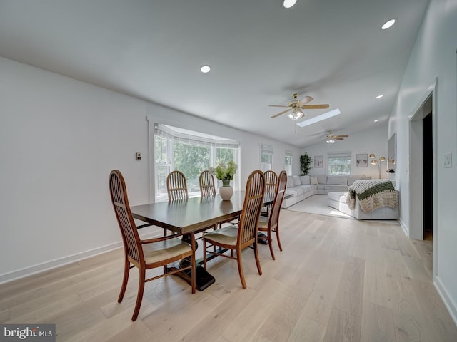 1782 Shaftsbury Ave, Crofton, MD 21114 - dining space featuring plenty of natural light, ceiling fan, light wood finished floors, recessed lighting, and baseboards