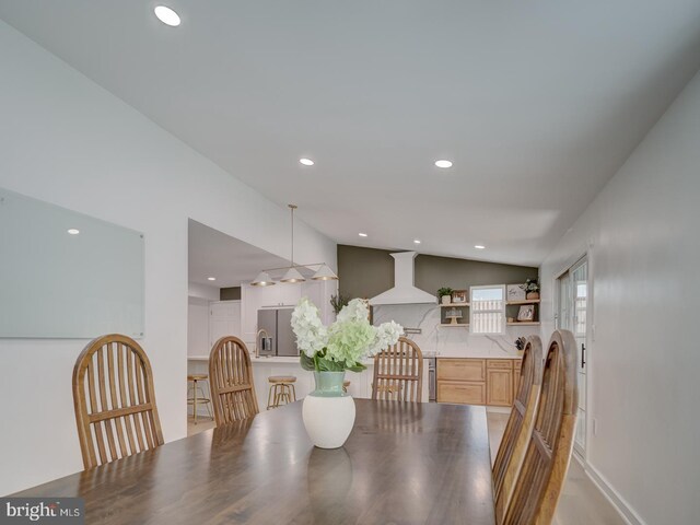 1782 Shaftsbury Ave, Crofton, MD 21114 - dining area with recessed lighting and vaulted ceiling