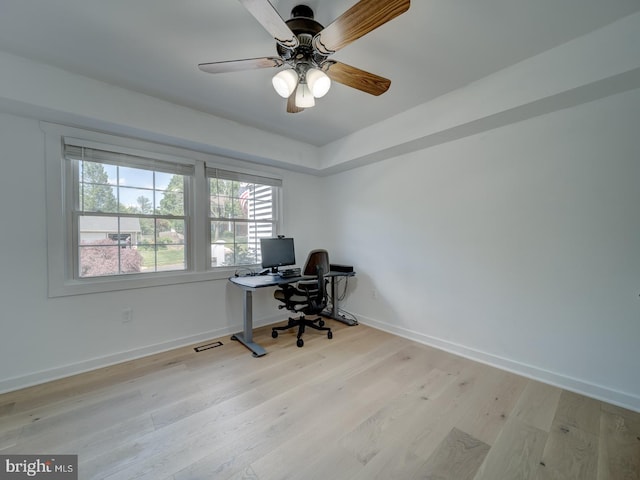1782 Shaftsbury Ave, Crofton, MD 21114 - office area featuring healthy amount of natural light, light wood-type flooring, and baseboards