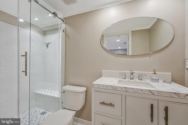 21591 Awbrey Pl, Broadlands, VA 20148 - full bath featuring toilet, a stall shower, vanity, and tile patterned flooring