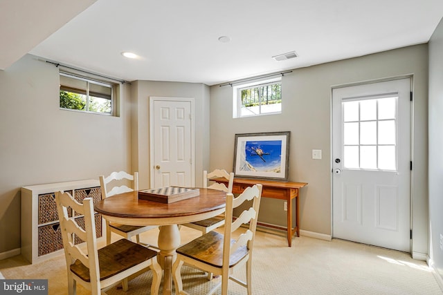 21591 Awbrey Pl, Broadlands, VA 20148 - dining space with baseboards and light carpet