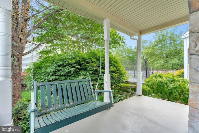 21591 Awbrey Pl, Broadlands, VA 20148 - view of patio featuring a porch and fence