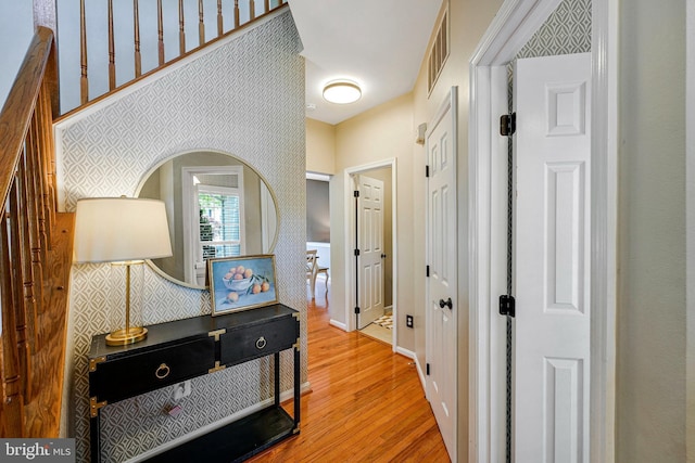 21591 Awbrey Pl, Broadlands, VA 20148 - hall featuring wood finished floors and baseboards