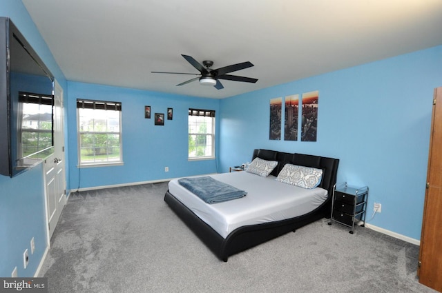 208 Starboard Way, Mount Laurel, NJ 08054 - carpeted bedroom with baseboards and ceiling fan