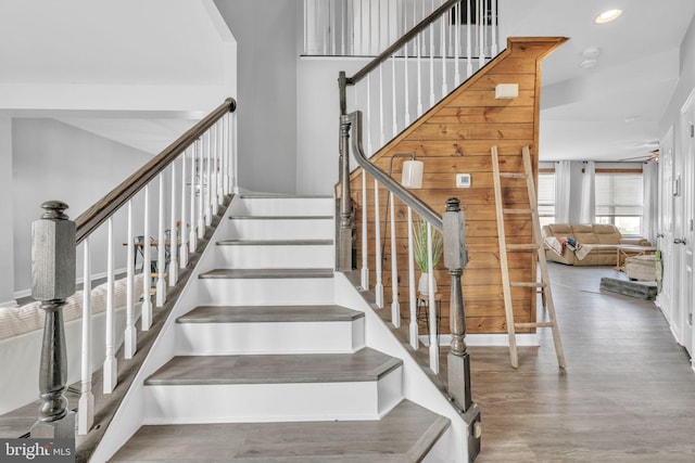 31 Walters Way, Dover, DE 19904 - staircase with wood finished floors and recessed lighting