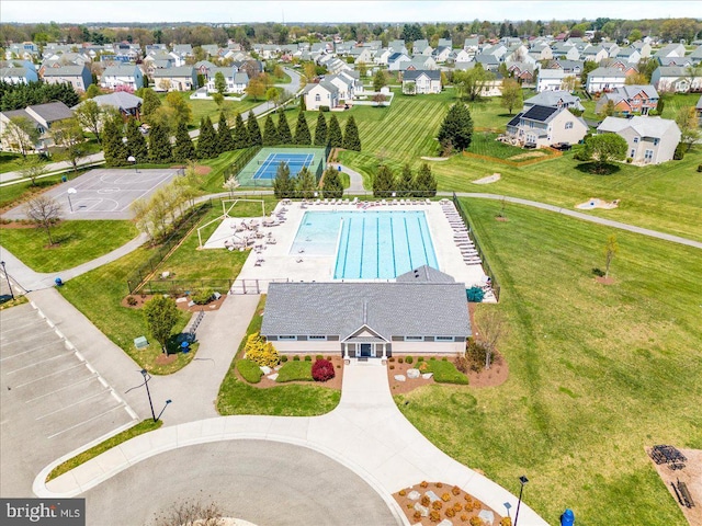 birds eye view of property featuring a residential view