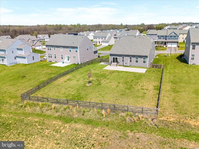 drone / aerial view featuring a residential view