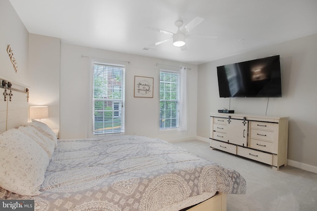 2350 Merseyside Dr, Woodbridge, VA 22191 - bedroom with baseboards, carpet floors, and ceiling fan