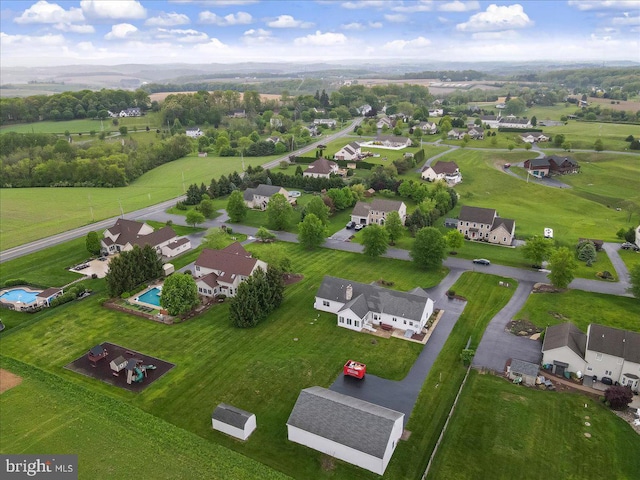 aerial perspective of suburban area