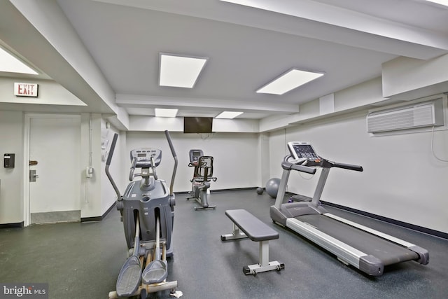 5300 Holmes Run Pkwy Unit 407, Alexandria, VA 22304 - workout area featuring a wall unit AC