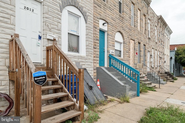 2012 Eagle St, Baltimore, MD 21223 - view of exterior entry featuring stone siding
