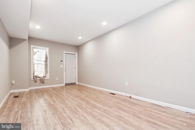 2012 Eagle St, Baltimore, MD 21223 - interior space with recessed lighting, baseboards, light wood-type flooring, and visible vents