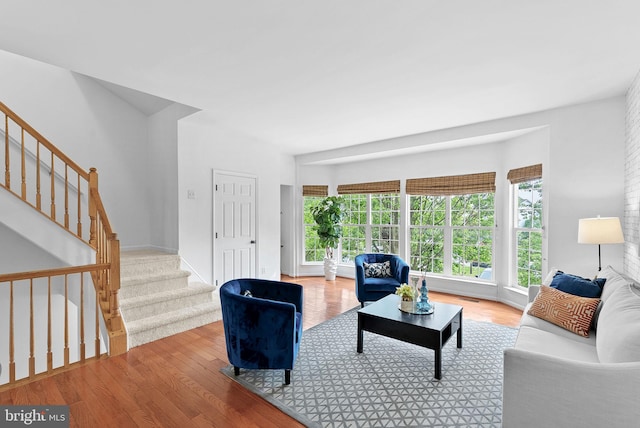 2505 Wheat Meadow Ct, Herndon, VA 20171 - living room featuring wood finished floors and stairs
