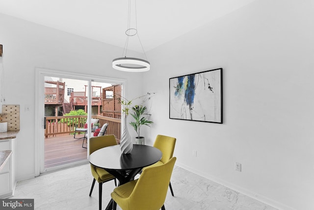 2505 Wheat Meadow Ct, Herndon, VA 20171 - dining area with light marble finish floors and baseboards