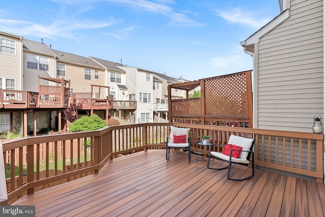 2505 Wheat Meadow Ct, Herndon, VA 20171 - wooden deck featuring a residential view