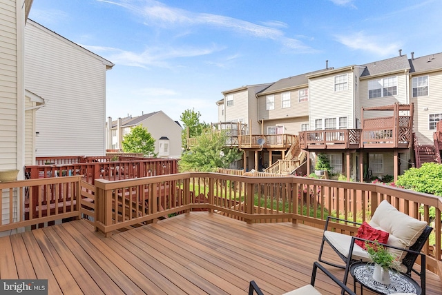 2505 Wheat Meadow Ct, Herndon, VA 20171 - wooden terrace with a residential view